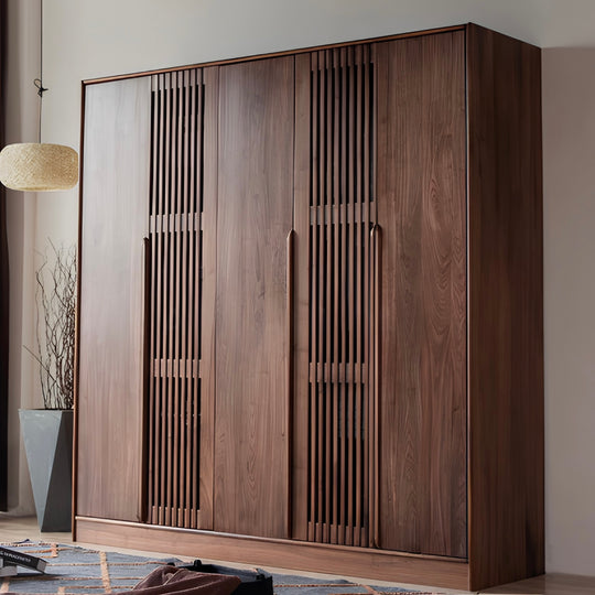 VASKER Modern Black Walnut Wood Wardrobe - Cassa Haus Singapore