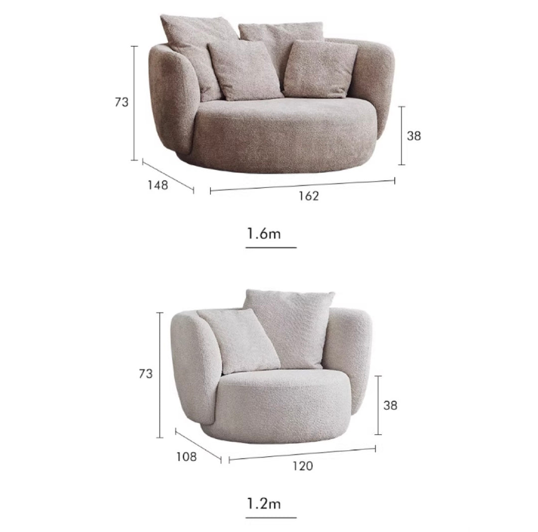 LUMA Minimalist Boucle Lounge Chair - Cassa Haus Singapore