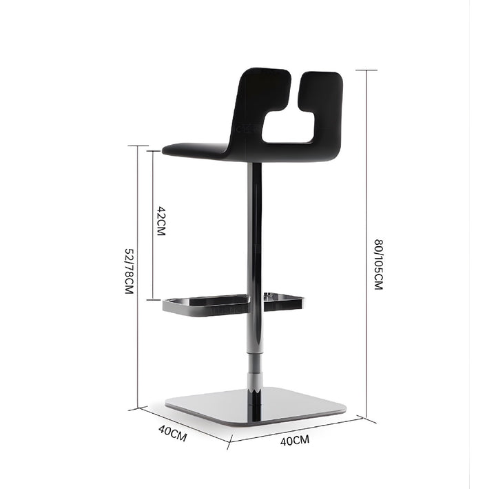 MIREVON Modern Leather Bar Stool