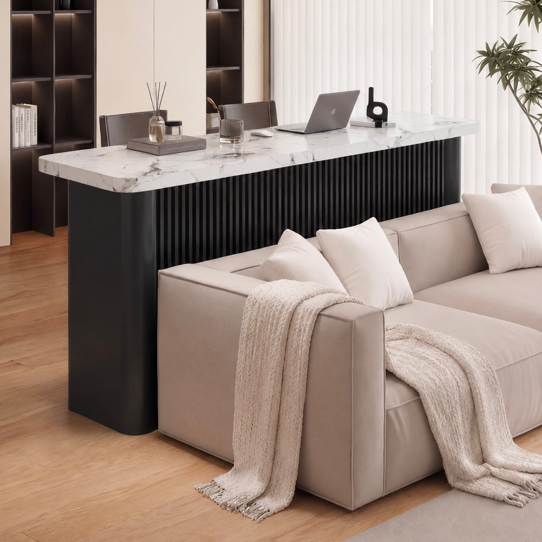 ELCAVARO Modern Sintered Stone Bar Table