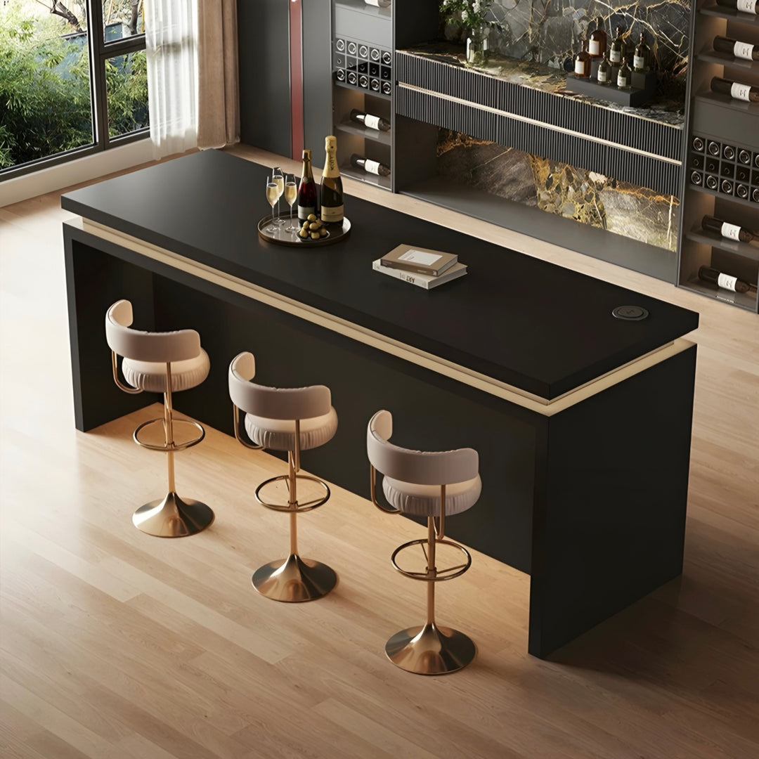 VESTRAVO Modern Sintered Stone Island Bar Table