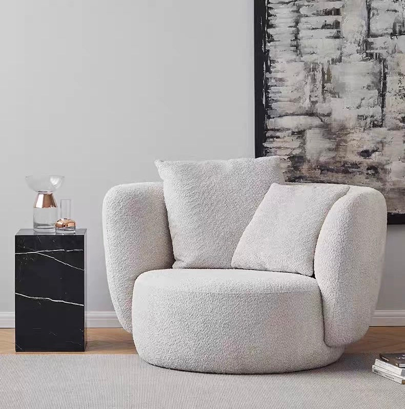 LUMA Minimalist Boucle Lounge Chair - Cassa Haus Singapore