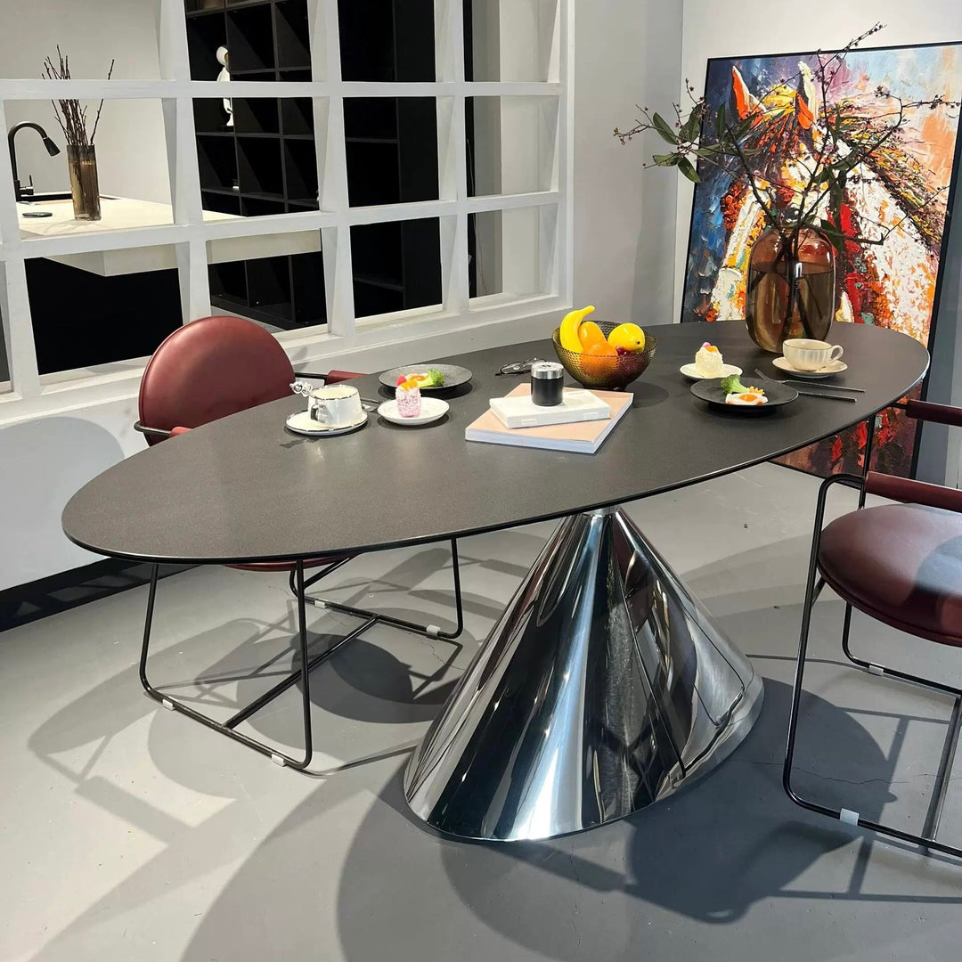 OBSIDIAN Modern Sintered Stone Dining Table - Cassa Haus Singapore
