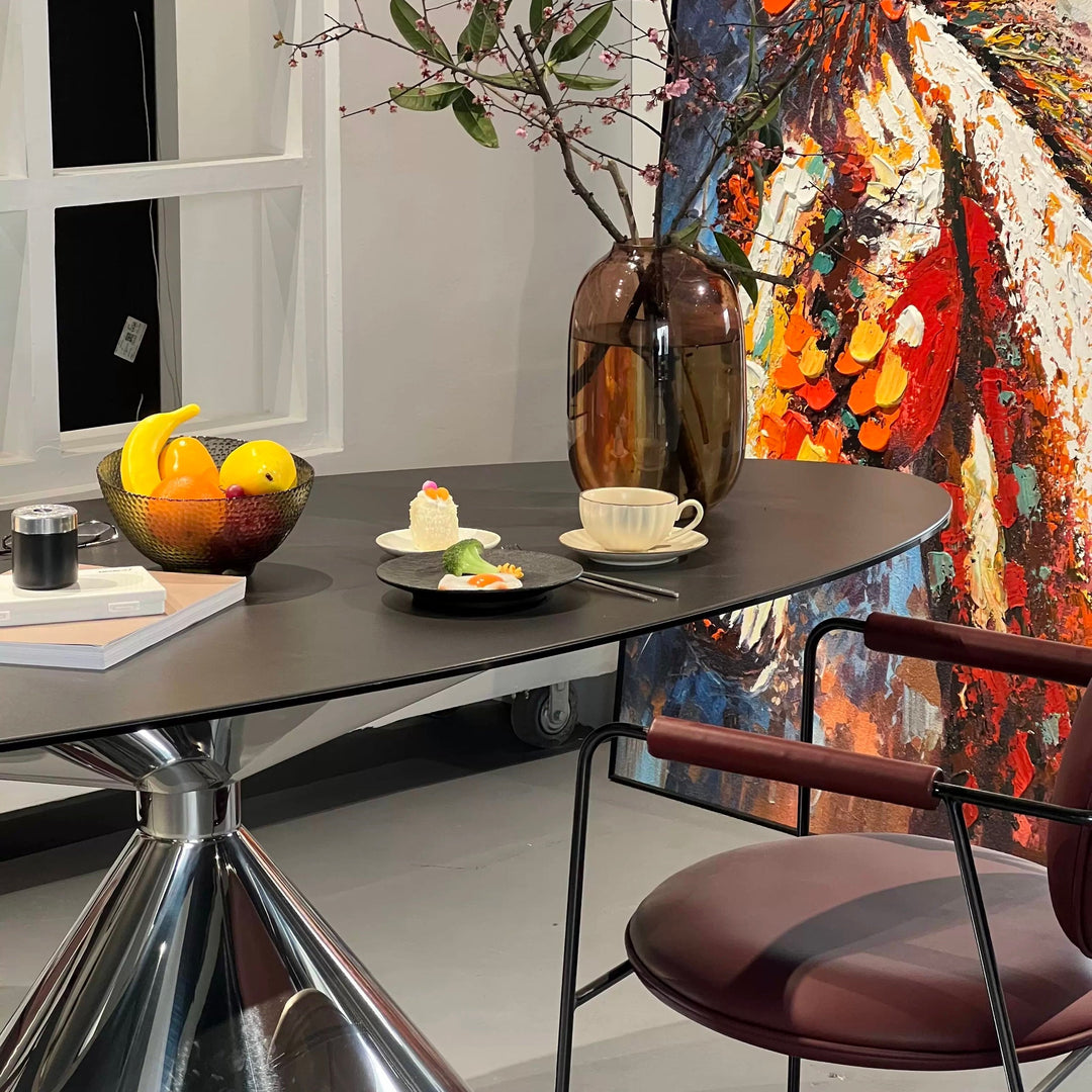 OBSIDIAN Modern Sintered Stone Dining Table - Cassa Haus Singapore