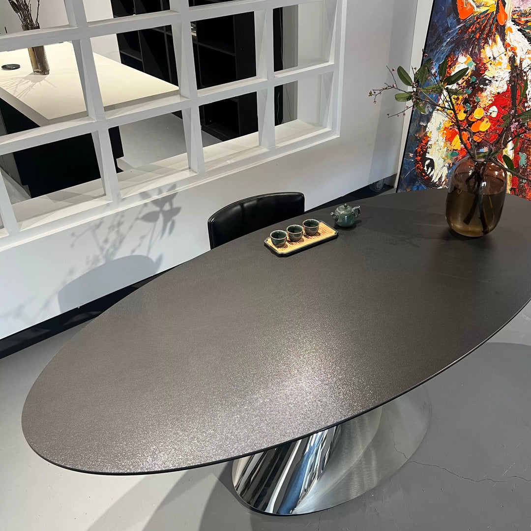 OBSIDIAN Modern Sintered Stone Dining Table - Cassa Haus Singapore