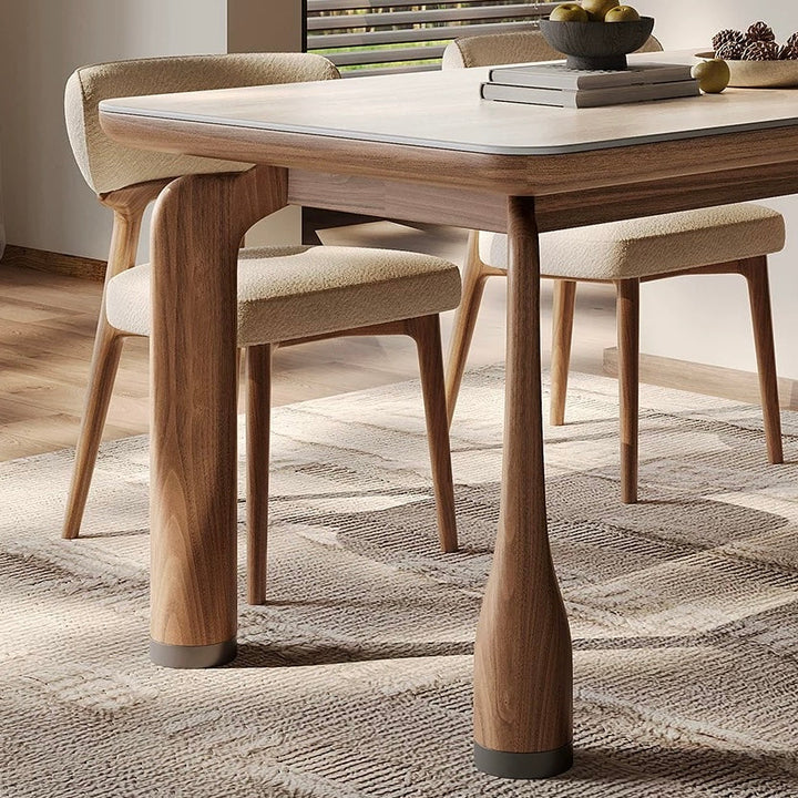 QUINTOS Modern Travertine Dining Table - Radical Homes Singapore