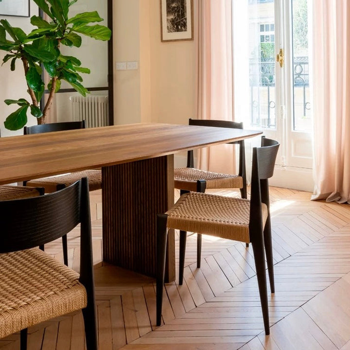 FIORE Modern Solid Wood Dining Table - Radical Homes Singapore