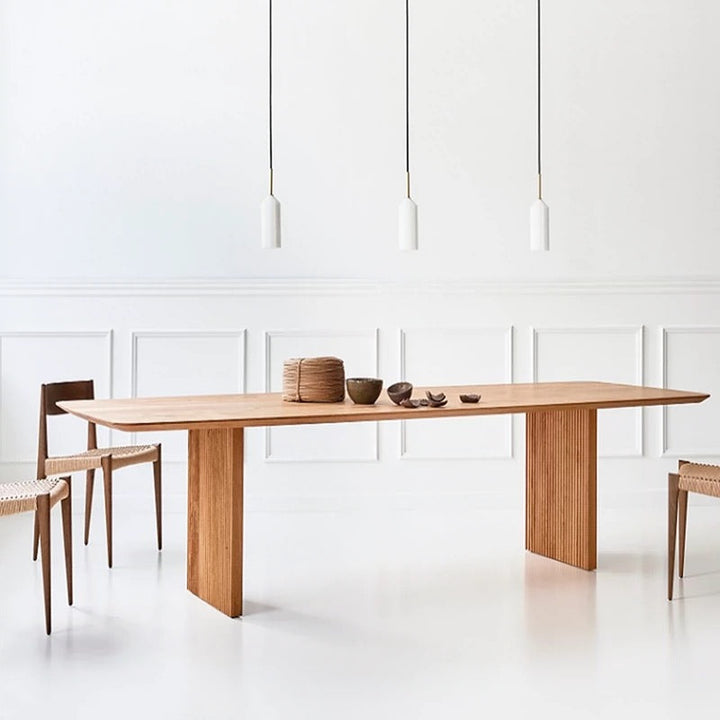 FIORE Modern Solid Wood Dining Table - Radical Homes Singapore