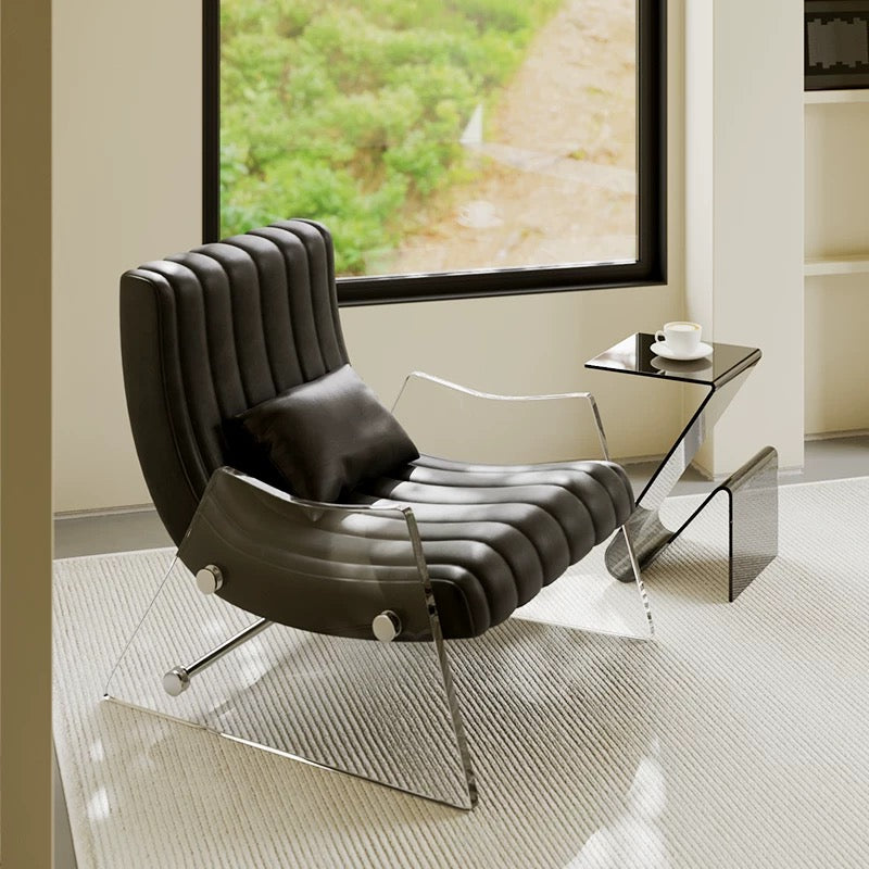 LUCQEN Modern Leather Lounge Chair - Cassa Haus Singapore