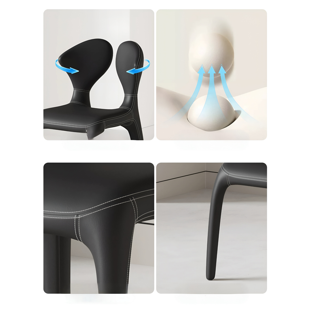 RENALDO Modern Leather Dining Chair