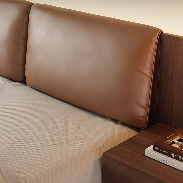 JONA Modern Floating Leather Bedframe