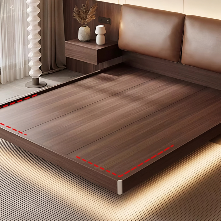 JONA Modern Floating Leather Bedframe