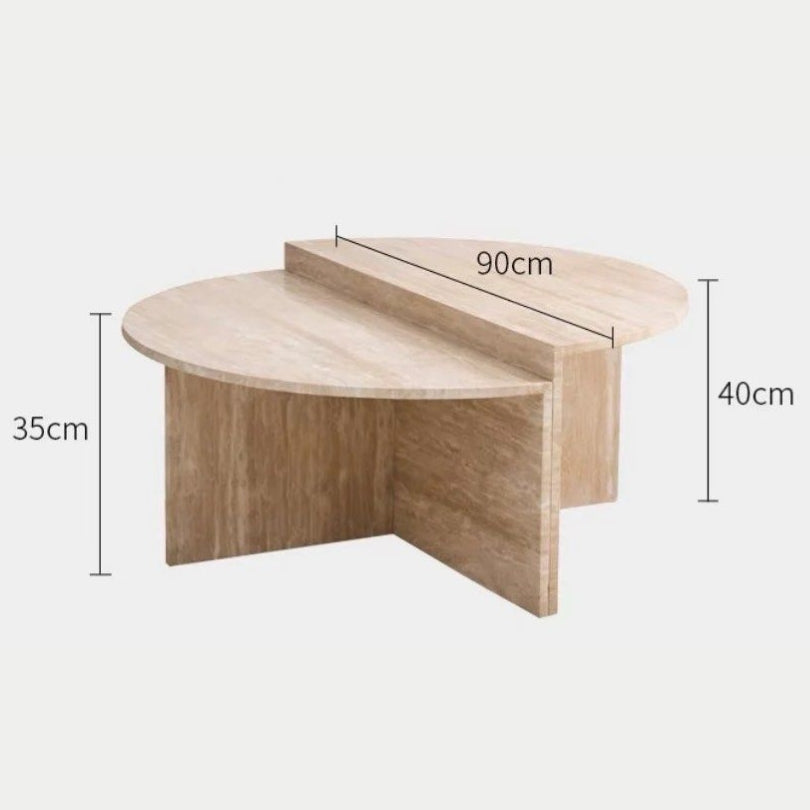 VON Modern Travertine Coffee Table - Radical Homes Singapore