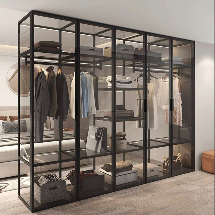 VALERIA Modern Glass Wardrobe - Radical Homes Singapore
