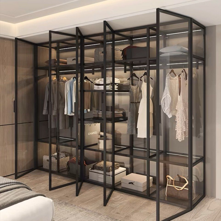 VALERIA Modern Glass Wardrobe - Radical Homes Singapore