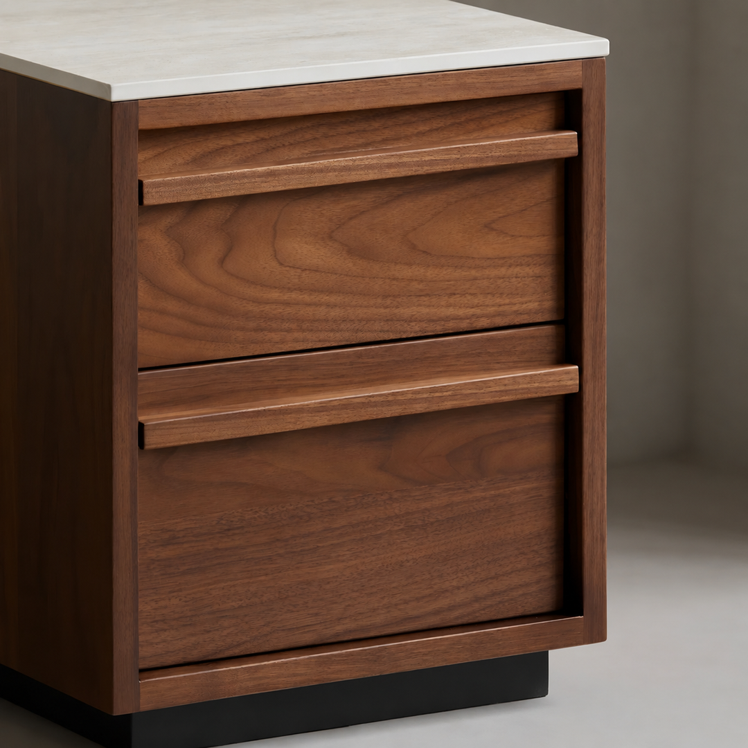 TAVEN Modern Solid Wood Bedside Table