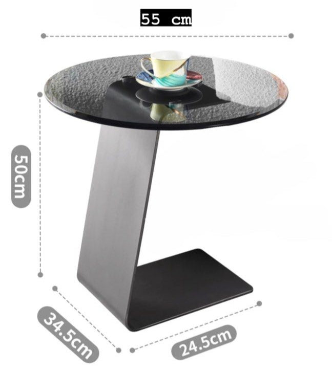BENJY Glass End Table - Radical Homes Singapore
