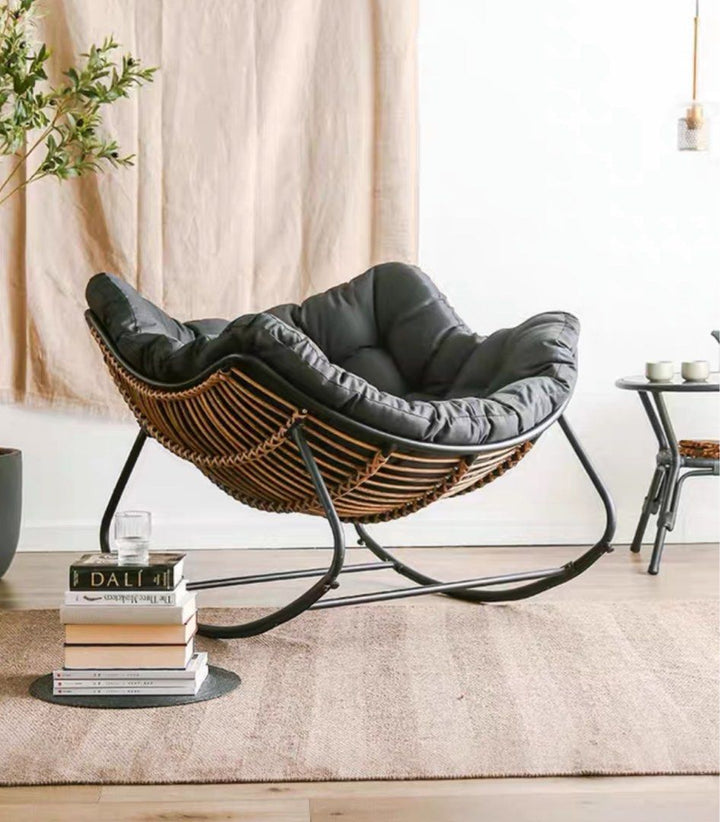 ADON Rustic Rattan Rocking Chair - Radical Homes Singapore