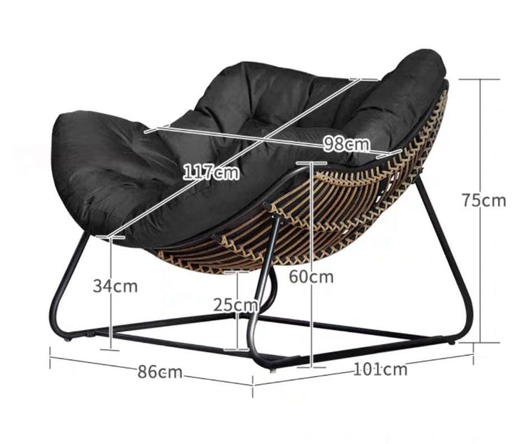 ADON Rustic Rattan Rocking Chair - Radical Homes Singapore