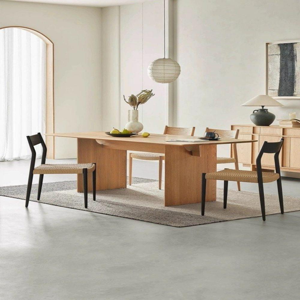 ANJO Modern Solid Wood Dining Table - Radical Homes Singapore