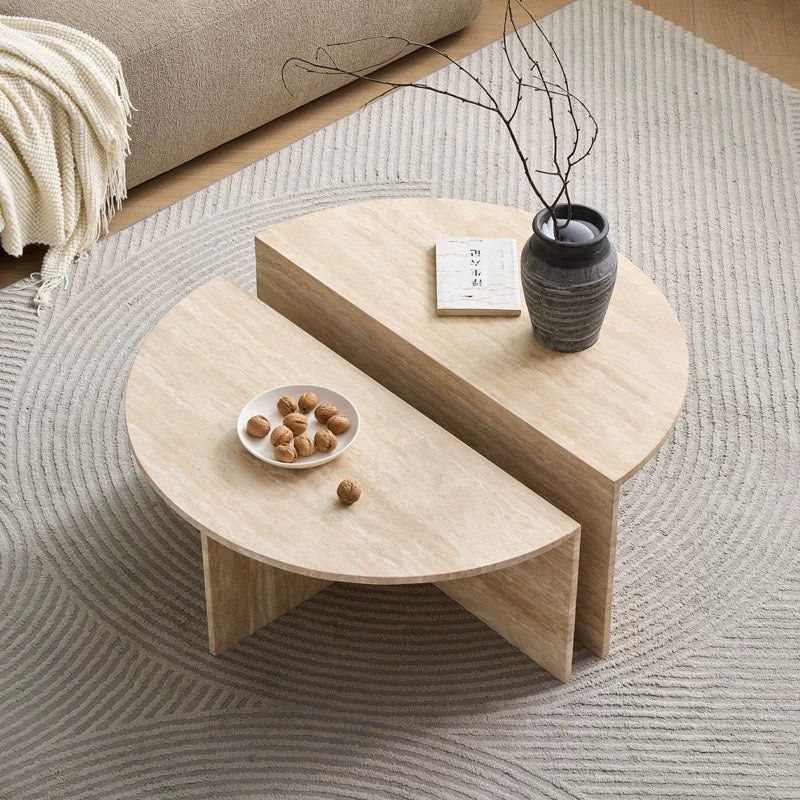 VON Modern Travertine Coffee Table - Radical Homes Singapore