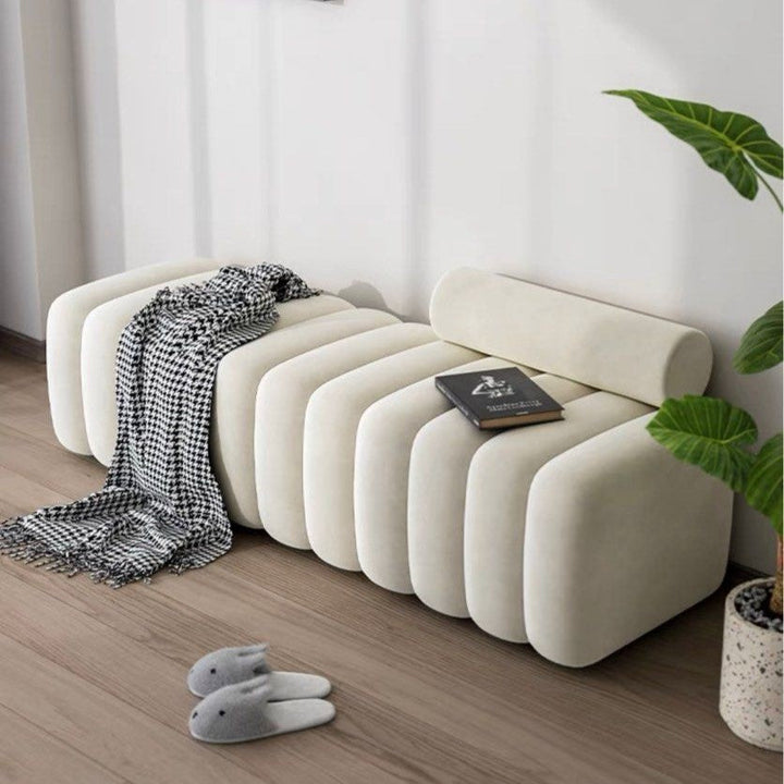 HABEN Modern Velvet Bench - Radical Homes Singapore