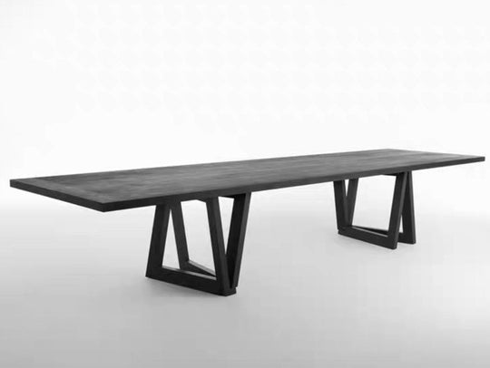ASHENFOLD Rustic Solid Wood Dining Table - Cassa Haus Singapore