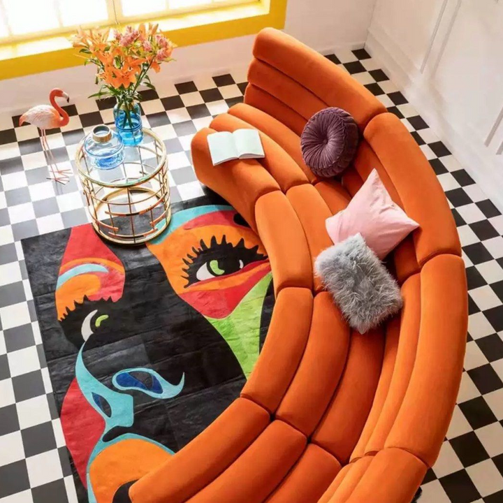 DRAVENOR Modern Velvet Curved Sofa - Radical Homes Singapore