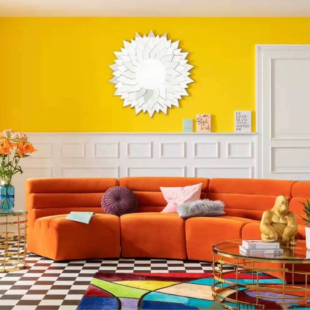 DRAVENOR Modern Velvet Curved Sofa - Radical Homes Singapore