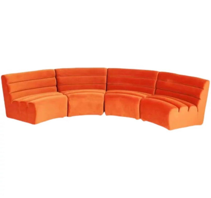 DRAVENOR Modern Velvet Curved Sofa - Radical Homes Singapore