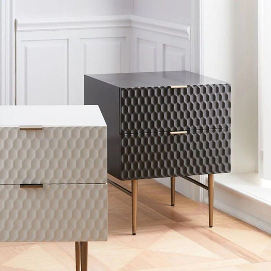 CYROVA White Nightstands Set of 2 - Cassa Haus Singapore