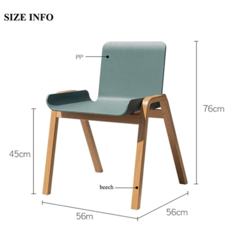 TRILLA Wood Dining Chair (Set of 2) - Radical Homes Singapore