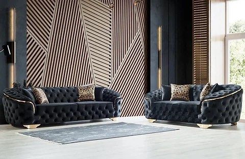 MALVEN Modern Velvet Chesterfield Sofa - Radical Homes Singapore