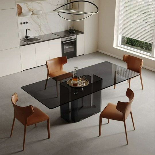 LUCID Modern 3C Glass Dining Table - Cassa Haus Singapore