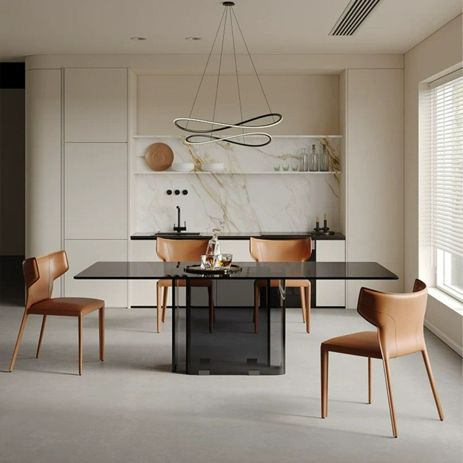 LUCID Modern 3C Glass Dining Table - Cassa Haus Singapore