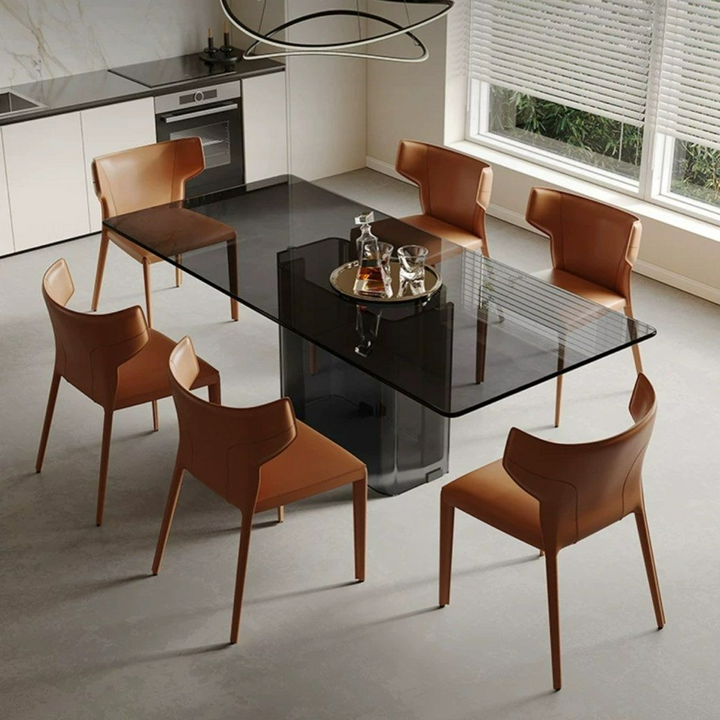 LUCID Modern 3C Glass Dining Table - Cassa Haus Singapore
