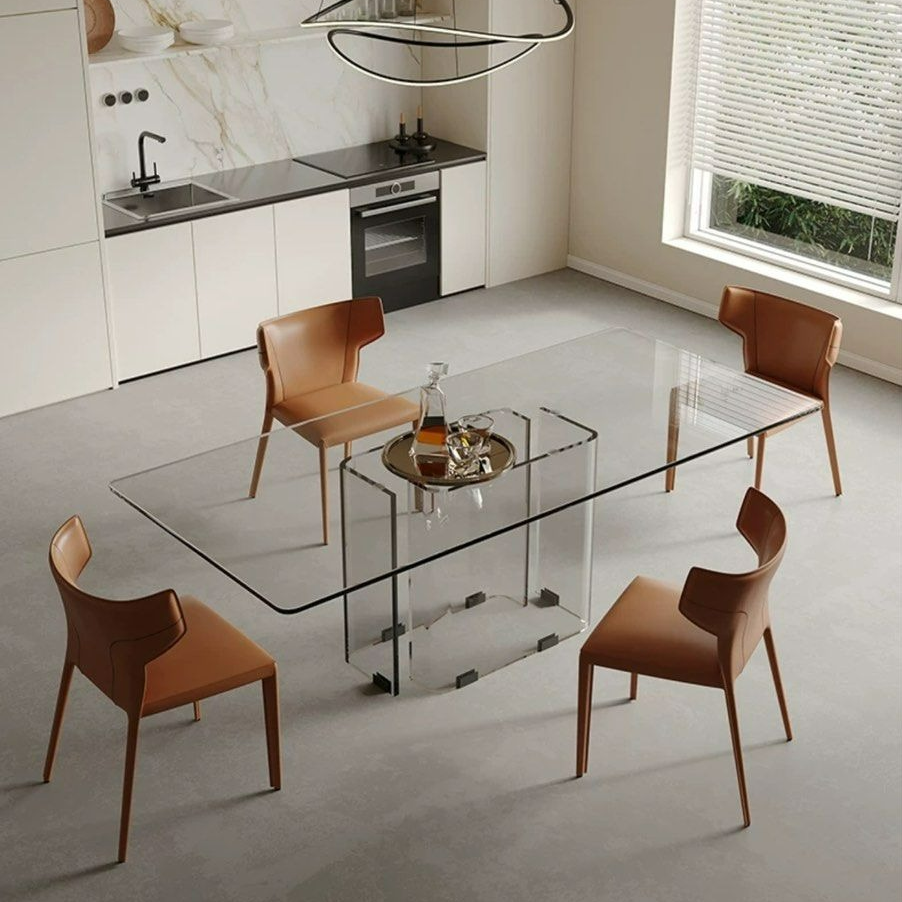 LUCID Modern 3C Glass Dining Table - Cassa Haus Singapore