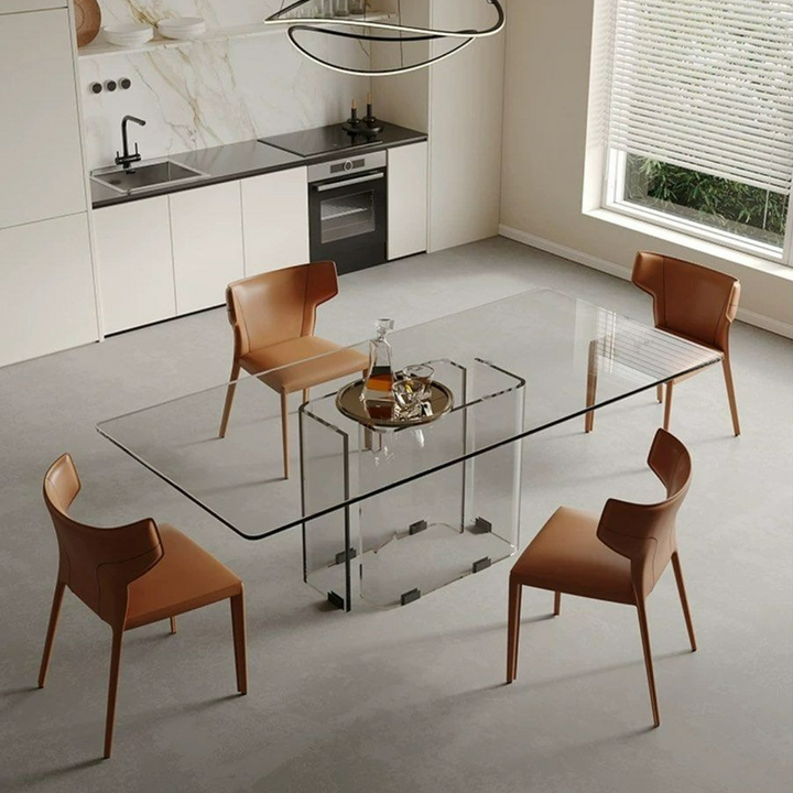 LUCID Modern 3C Glass Dining Table - Cassa Haus Singapore