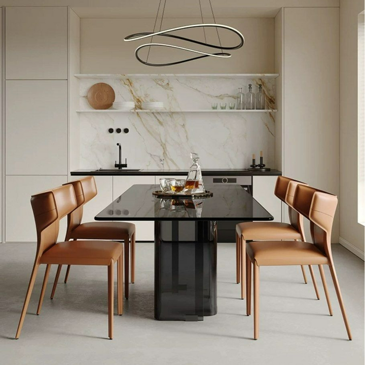 LUCID Modern 3C Glass Dining Table - Cassa Haus Singapore