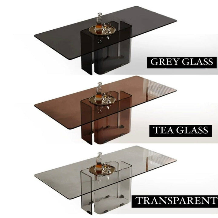 LUCID Modern 3C Glass Dining Table - Cassa Haus Singapore