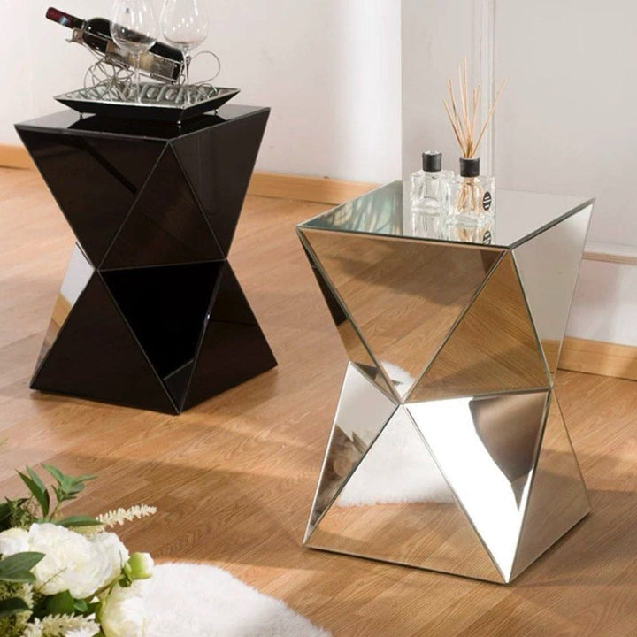 WILLIE Mirrored Prism Side Table - Radical Homes Singapore
