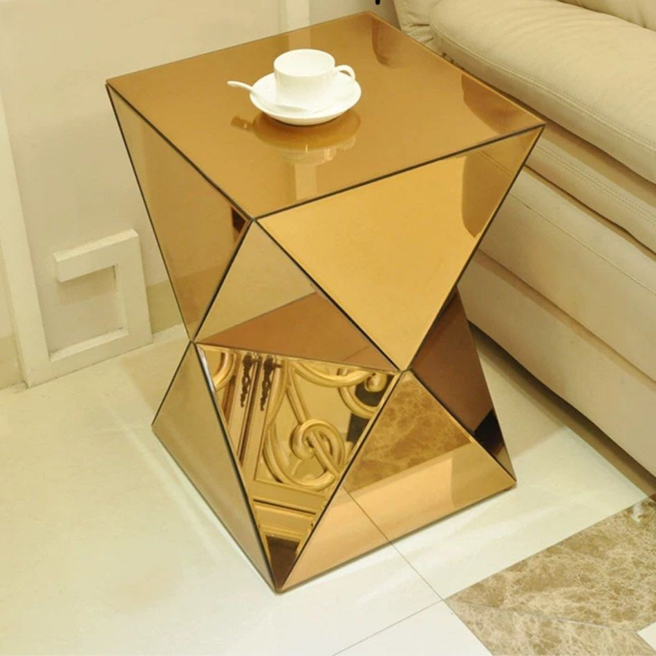 WILLIE Mirrored Prism Side Table - Radical Homes Singapore