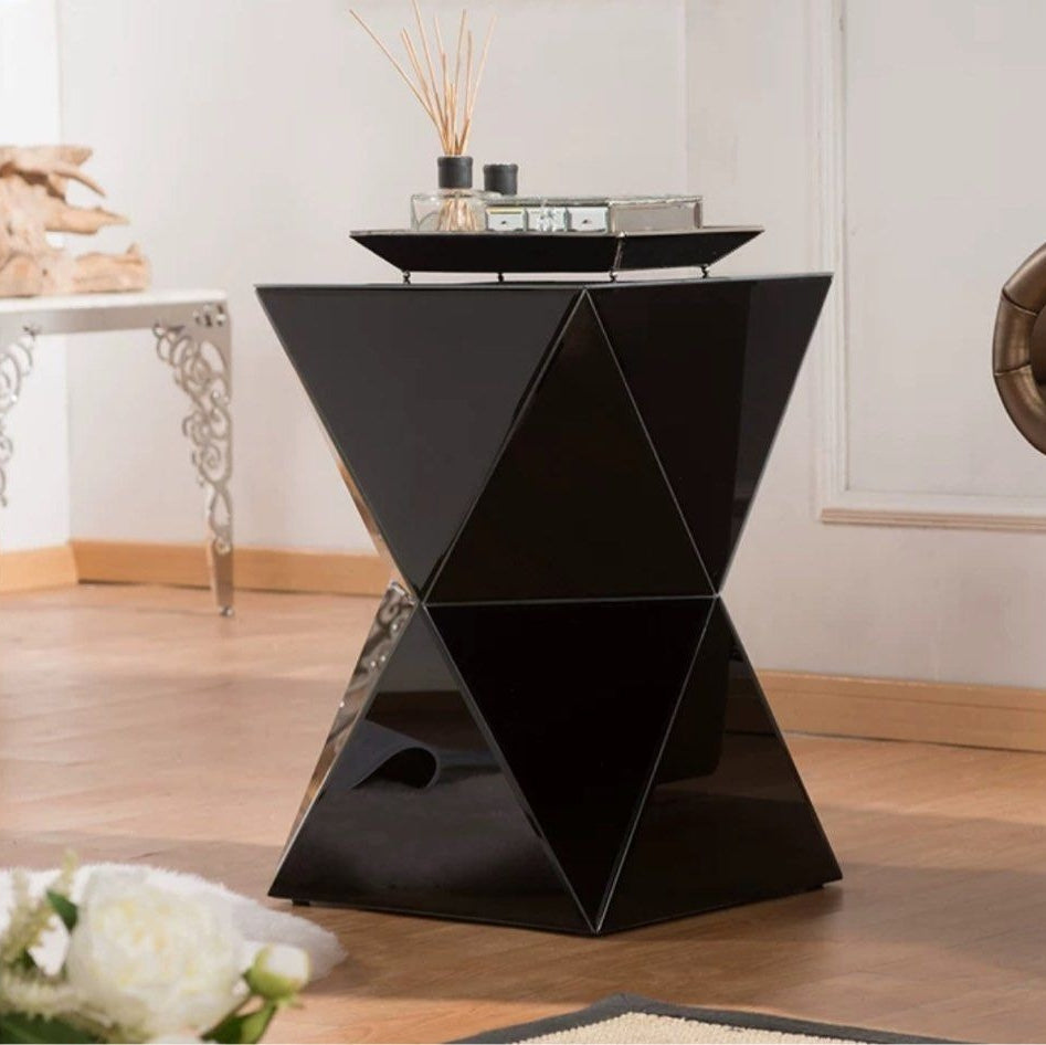 WILLIE Mirrored Prism Side Table - Radical Homes Singapore
