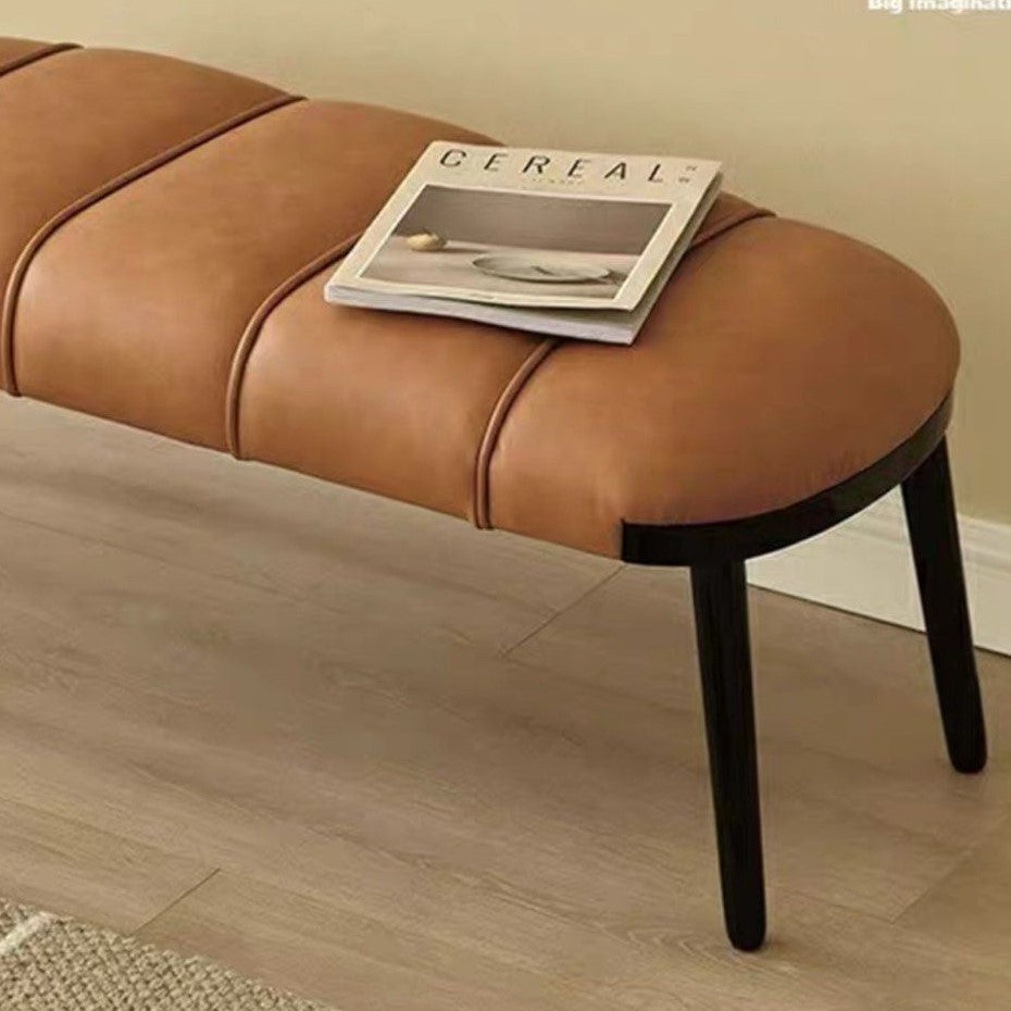 MARLOWE Modern Leather Bench - Cassa Haus Singapore