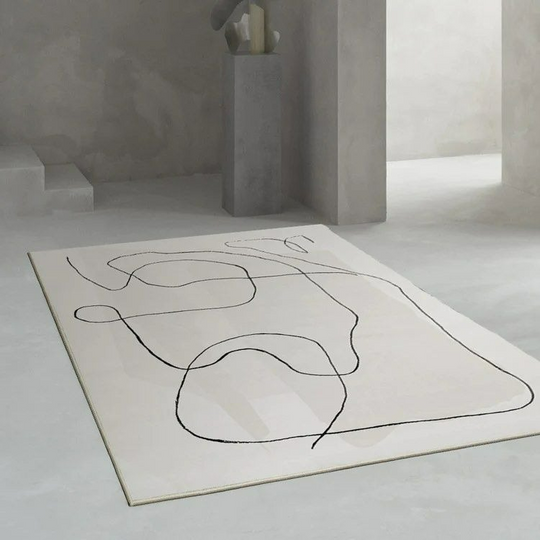 BRBRAMBLEWINK Abstract Gray Area Rug - Cassa Haus Singapore