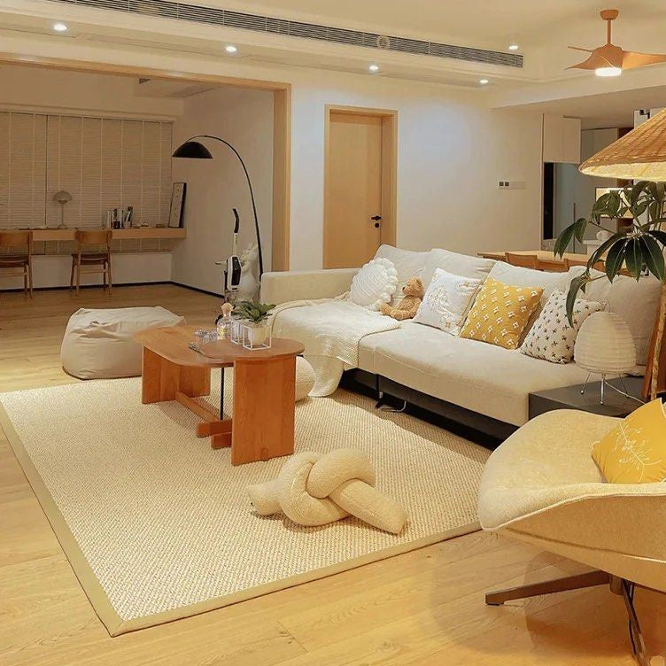 LARS Beige Sisal Handmade Carpet - Radical Homes Singapore
