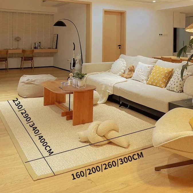 LARS Beige Sisal Handmade Carpet - Radical Homes Singapore