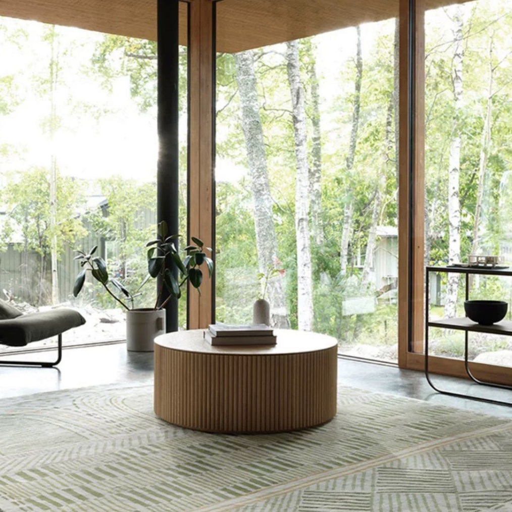 MIGUEL Solid Wood Round Coffee Table - Radical Homes Singapore