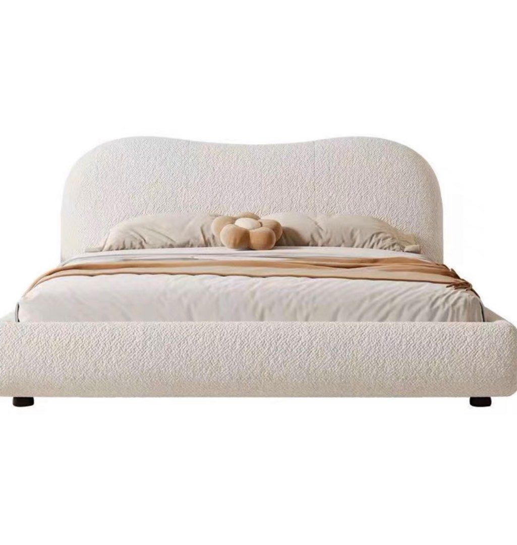 ASCRO Modern Boucle Bedframe - Radical Homes Singapore