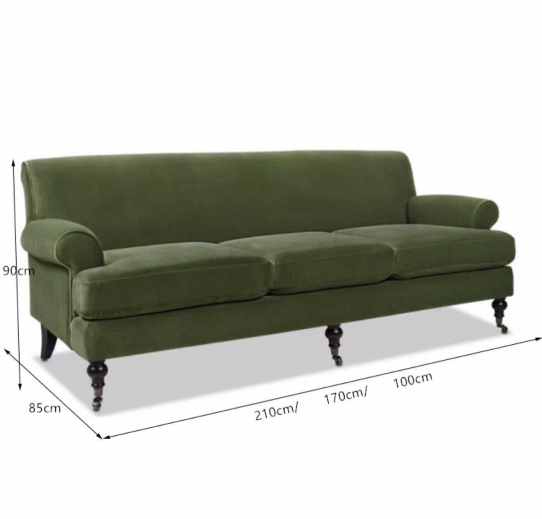 ASHEIL Victorian Velvet Sofa - Radical Homes Singapore